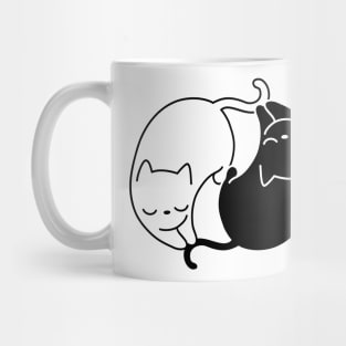 Yin Yang Cat Sisters Mug